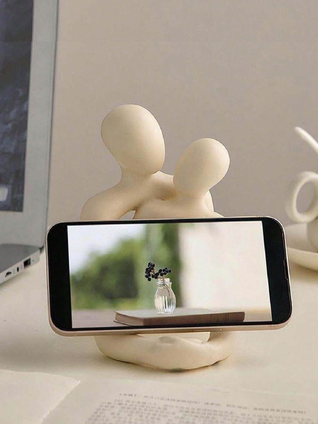 1 Piece Creative Couple Figurines Sculpture Candle Holder for Modern Home Decoration Such as Living Room, Desk, Bedroom Bedside Table, Etc. Anniversary Gift for Mom, Valentine'S Day Gift Halloween Candlestick Decoration Gifts, Christmas Warm Decoration Candlestick Gifts