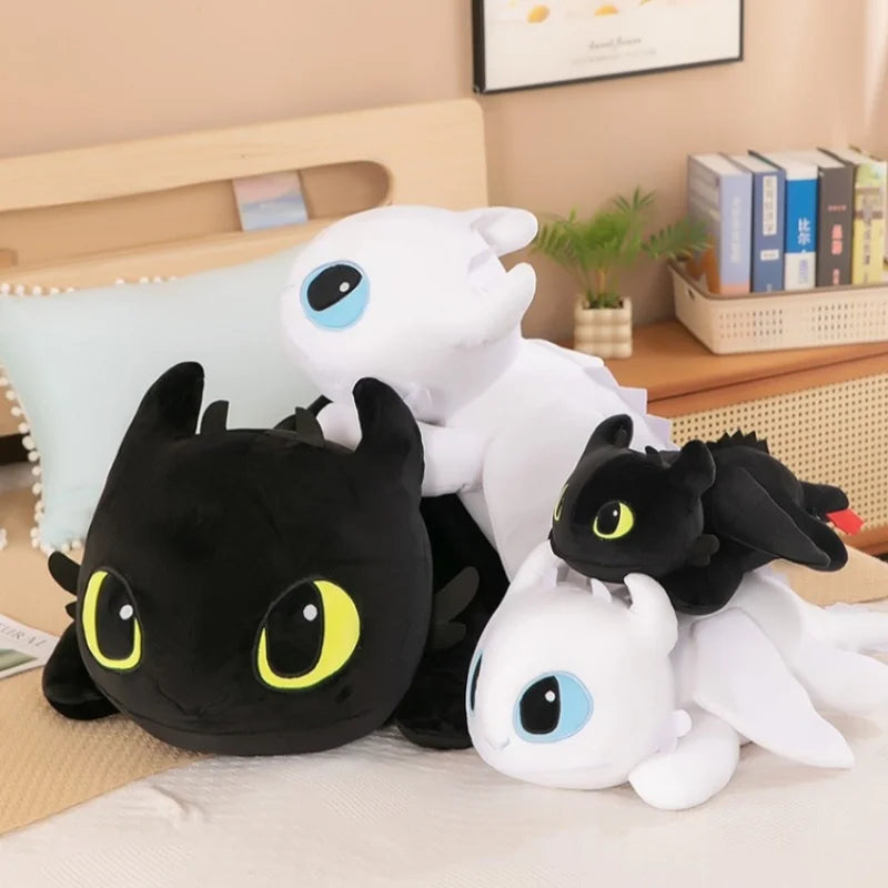 Large Toothless Dragon Plush Body Pillow Cute Cartoon Dragon Soft Decorative Stuffed Body Pillow Anime Sleeping Back Cushion
