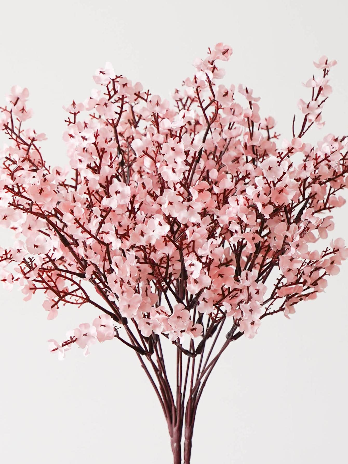 3/6Pcs Plastic Artificial Flower Bouquet, Cherry Blossoms Artificial Flowers Baby'S Breath,Modern Artificial Flower Bundle for Home Decor,Fake Plants,Fall Decor,Room,Desk,Garden Decor,Room Decoration Stuff Back to School School Supplies