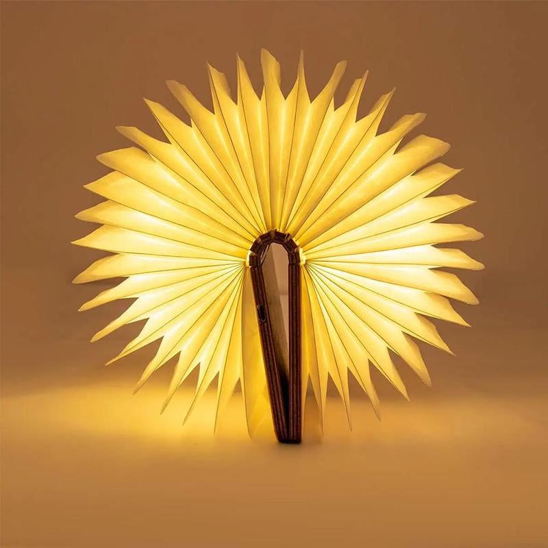 3 Colors Folding Book Lamp, Portable Creative Design Bedside Lamp with USB Rechargeable Function, 1 Count Multipurpose Night Light