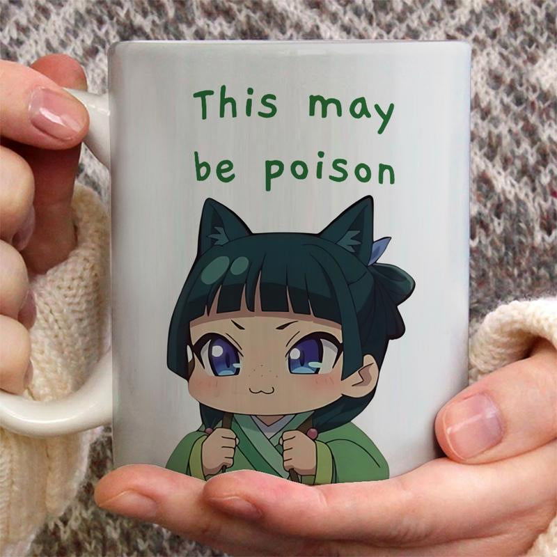 Maomao Apothecary Diaries "This May Be Poison" Mug, Funny Cute Anime Mug, Ceramic Mug, Otaku Fan, Maomao Mug - Ani10071