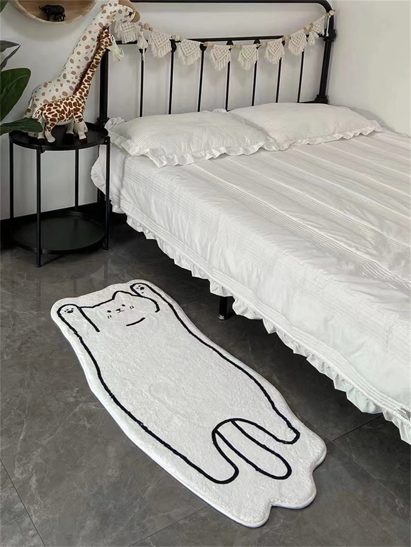 1Pc Cat Pattern Rug, Cartoon Cute Polyester Floor Carpet for Home ,Room Decor