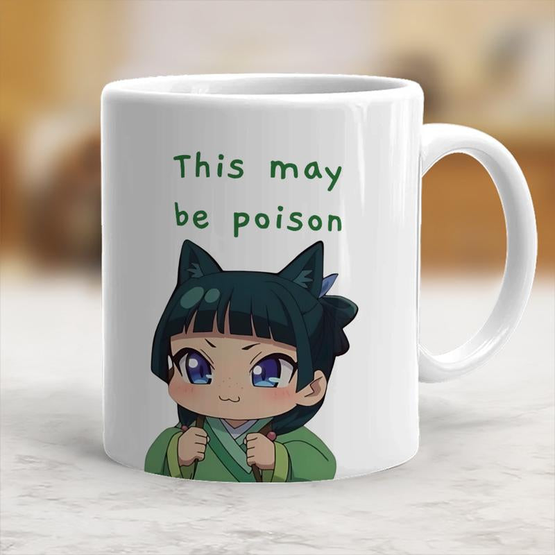 Maomao Apothecary Diaries "This May Be Poison" Mug, Funny Cute Anime Mug, Ceramic Mug, Otaku Fan, Maomao Mug - Ani10071
