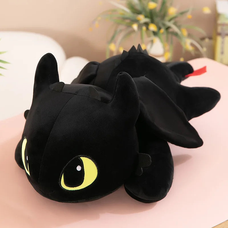 Large Toothless Dragon Plush Body Pillow Cute Cartoon Dragon Soft Decorative Stuffed Body Pillow Anime Sleeping Back Cushion