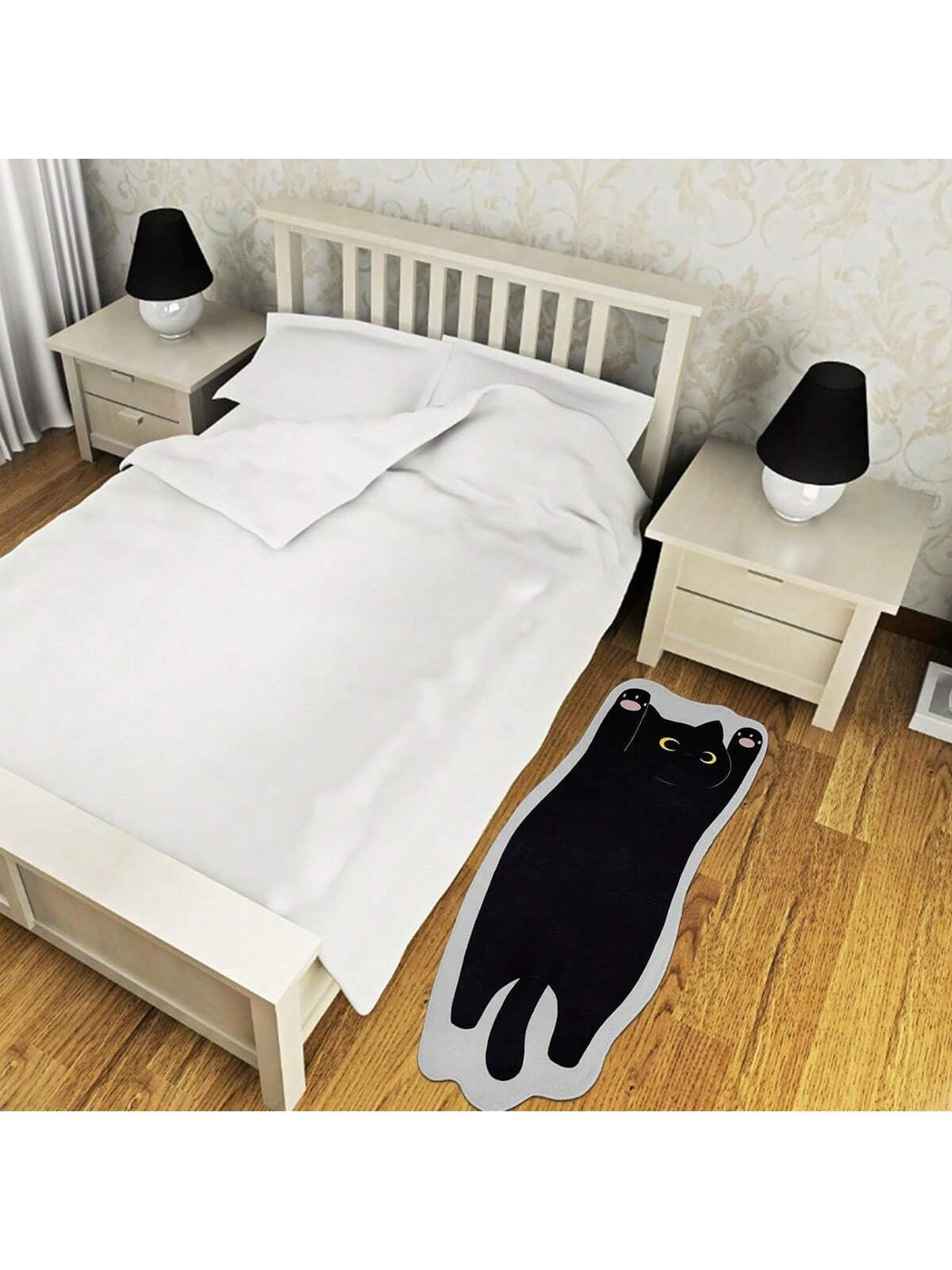 1Pc Cat Pattern Rug, Cartoon Cute Polyester Floor Carpet for Home ,Room Decor