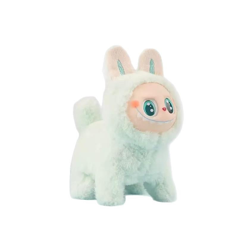 Abstract Dog Plush Cartoon Silicone Face Can Glow, Walk and Sing Doll