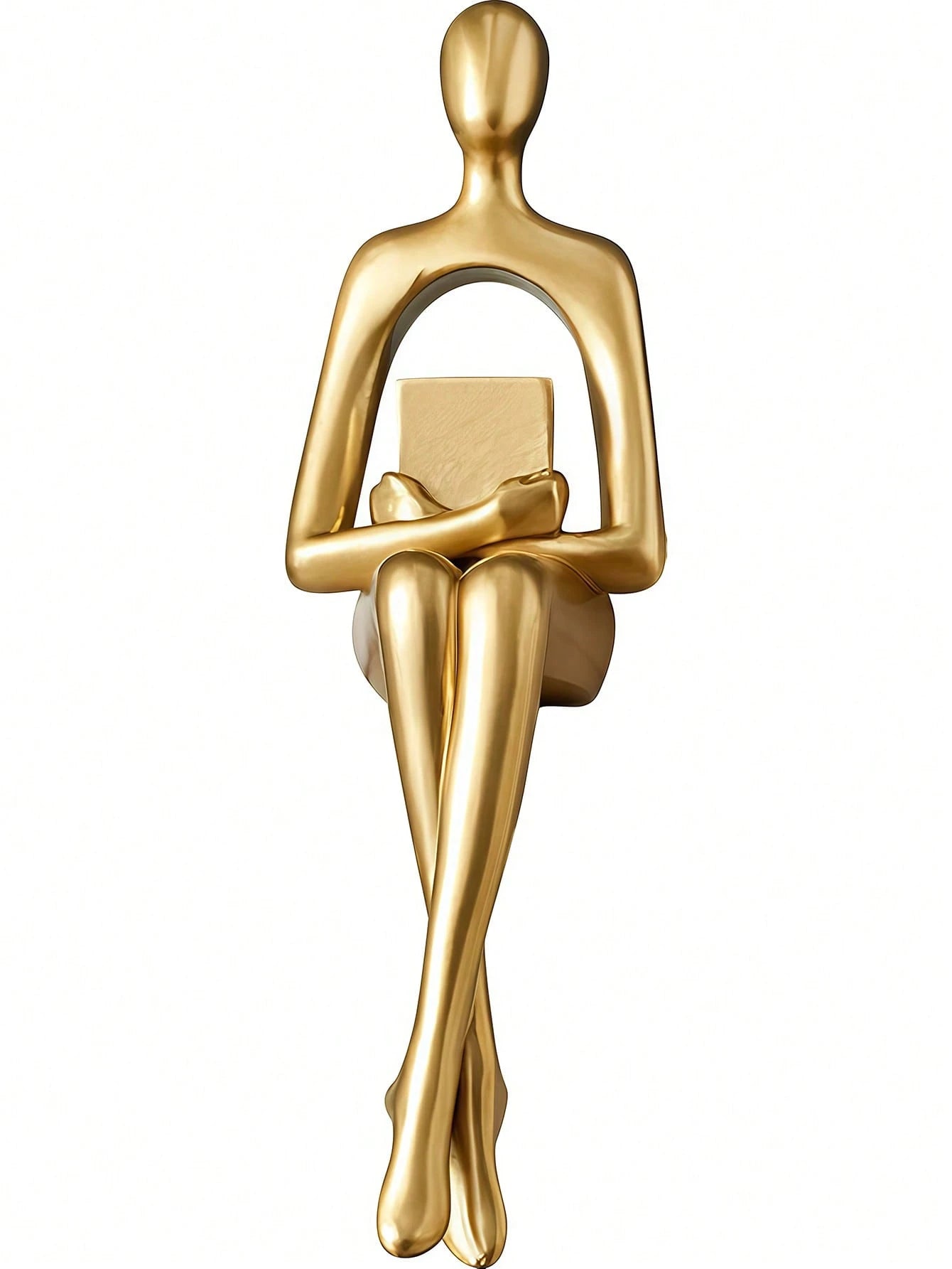 1/3Pcs Elegant Modern Abstract Gold Figurine Sculpture for Office Decor, Graduation Decorations, Bedroom Decor, Birthday Gifts, Room Decor, Teacher Gifts, Mother Day Gift