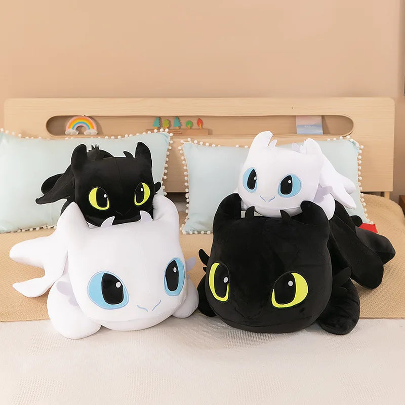 Large Toothless Dragon Plush Body Pillow Cute Cartoon Dragon Soft Decorative Stuffed Body Pillow Anime Sleeping Back Cushion