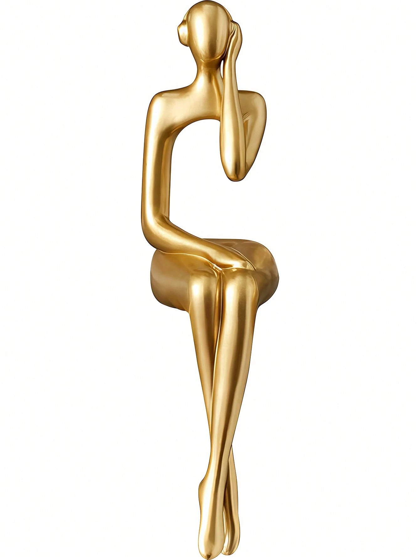 1/3Pcs Elegant Modern Abstract Gold Figurine Sculpture for Office Decor, Graduation Decorations, Bedroom Decor, Birthday Gifts, Room Decor, Teacher Gifts, Mother Day Gift