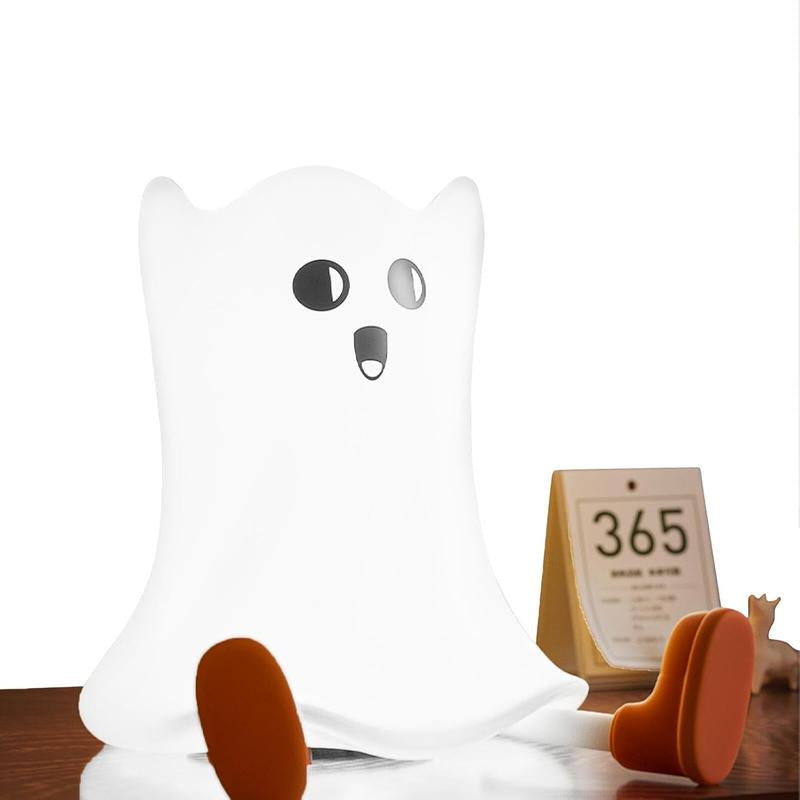 ,Soft Silicone Cute Ghost Night Light,Dimmable LED Warm Lamp for Room,Funny Halloween Christmas Easter Gifts for Women and Kids Bat Design Ear Headband