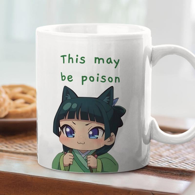Maomao Apothecary Diaries "This May Be Poison" Mug, Funny Cute Anime Mug, Ceramic Mug, Otaku Fan, Maomao Mug - Ani10071
