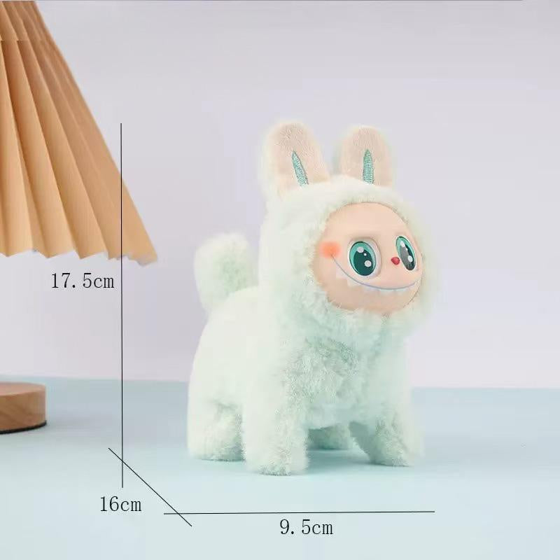 Abstract Dog Plush Cartoon Silicone Face Can Glow, Walk and Sing Doll
