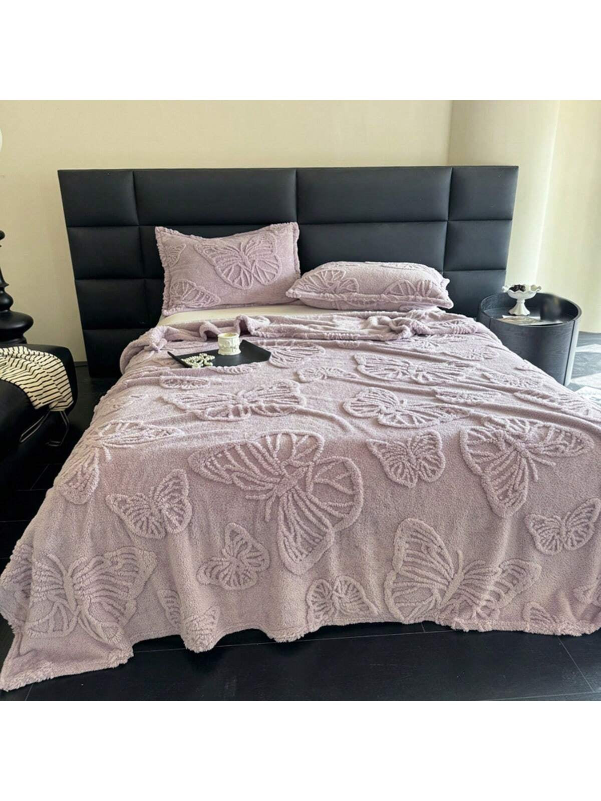 1Pc Super Soft Taffeta Jacquard Solid Color Blanket, Modern Raised Pattern Solid Color Plush Throw Blanket Gift, Suitable for Living Room, Sofa, Bedroom, Machine Washable