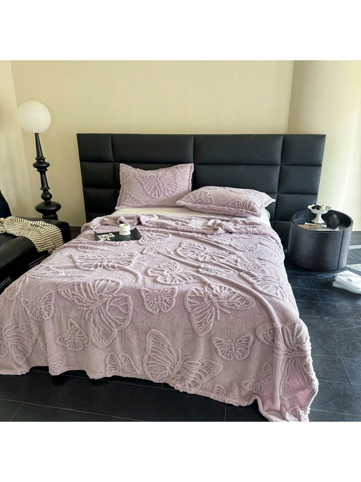 1Pc Super Soft Taffeta Jacquard Solid Color Blanket, Modern Raised Pattern Solid Color Plush Throw Blanket Gift, Suitable for Living Room, Sofa, Bedroom, Machine Washable