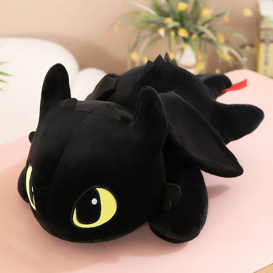 Large Toothless Dragon Plush Body Pillow Cute Cartoon Dragon Soft Decorative Stuffed Body Pillow Anime Sleeping Back Cushion