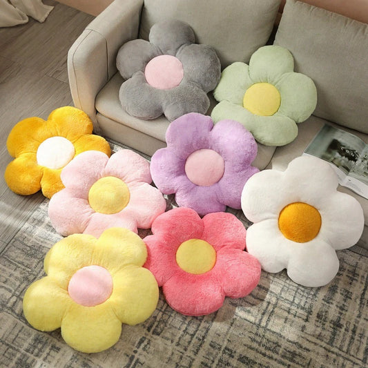 12/35Cm Stuffed Five Petal Flower Cushion Girly Room Decor Sunflower Pillow Bay Window Pink Flower Sit Bedroom Seat Pillow