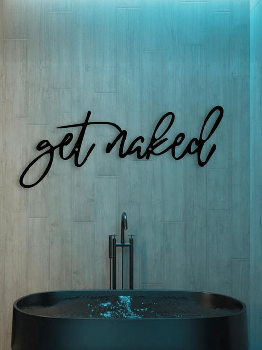 1Pc Modern Black Metal Sign - Decorative Bathroom Wall Art, Hanging Iron Sculpture, Wall Mount Design for Home Decor, Unique Gift Idea, Rust-Resistant, Easy to Install Room Decor Bedroom Decor Wall Decor