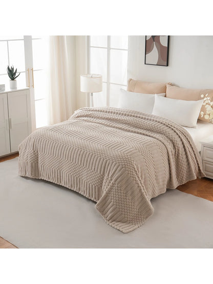 Throw Blanket for Couch-Soft White Boho Bed Throw Blanket,Fleece Cozy Blanket for Autumn,Cute White Fluffy Lightweight Blankets&Throws for Sofa,Chair,Home Decor,Woman,Man